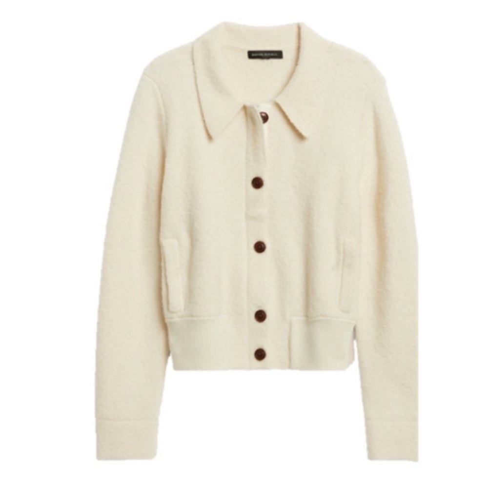 Banana republic HERITAGE SWEATER BOMBER JACKET with RESPONSIBLE WOOL - Picture 3 of 9